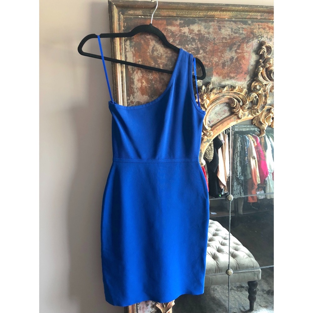 BCBGMAXAZRIA Royal Blue Bandage Mini Dress